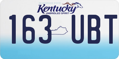 KY license plate 163UBT
