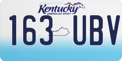 KY license plate 163UBV