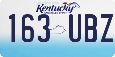 KY license plate 163UBZ