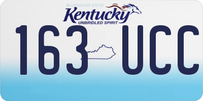 KY license plate 163UCC
