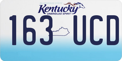 KY license plate 163UCD