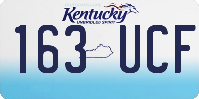 KY license plate 163UCF