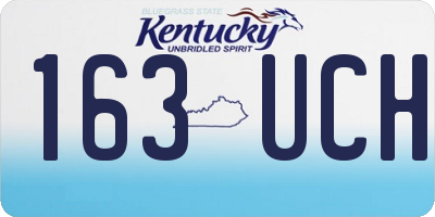 KY license plate 163UCH