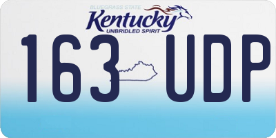 KY license plate 163UDP