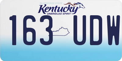 KY license plate 163UDW