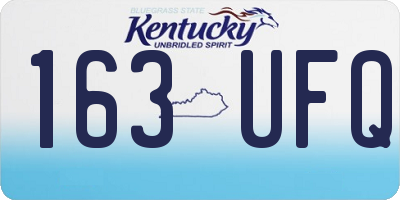 KY license plate 163UFQ
