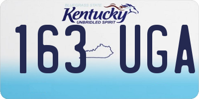KY license plate 163UGA