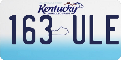 KY license plate 163ULE