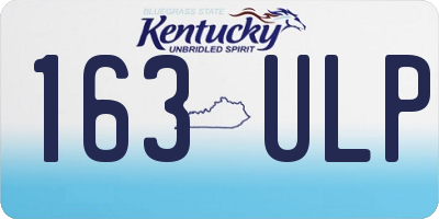 KY license plate 163ULP