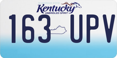 KY license plate 163UPV