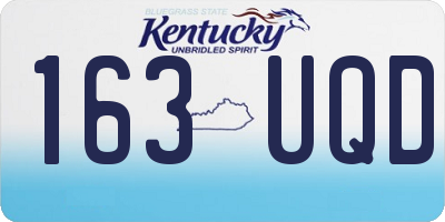 KY license plate 163UQD