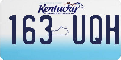 KY license plate 163UQH