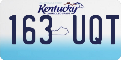 KY license plate 163UQT