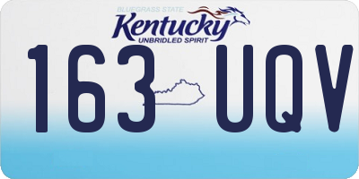 KY license plate 163UQV