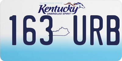 KY license plate 163URB