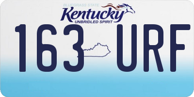 KY license plate 163URF