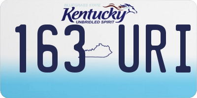 KY license plate 163URI