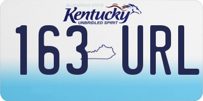 KY license plate 163URL