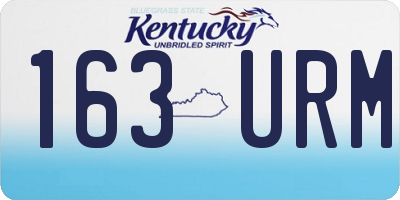 KY license plate 163URM