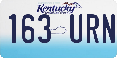 KY license plate 163URN