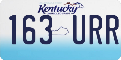 KY license plate 163URR