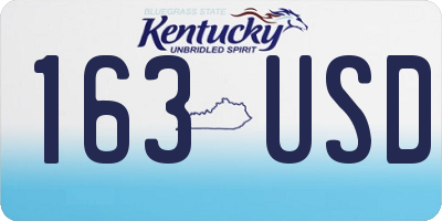 KY license plate 163USD
