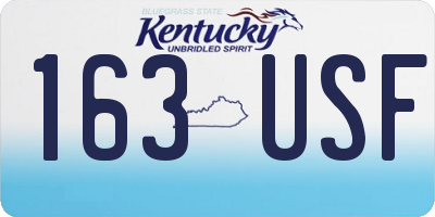KY license plate 163USF
