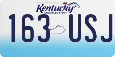 KY license plate 163USJ