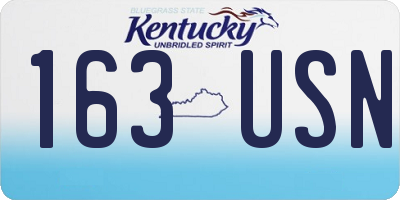 KY license plate 163USN