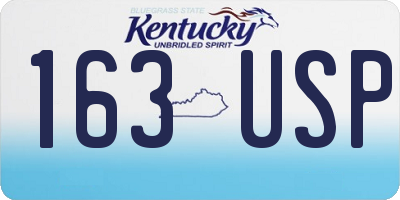 KY license plate 163USP