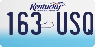 KY license plate 163USQ