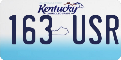 KY license plate 163USR