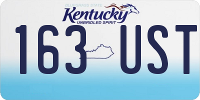 KY license plate 163UST