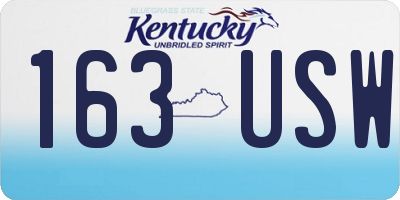 KY license plate 163USW