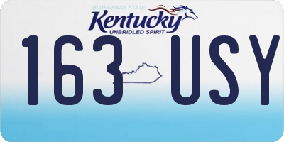 KY license plate 163USY