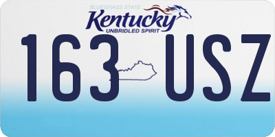 KY license plate 163USZ