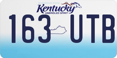 KY license plate 163UTB