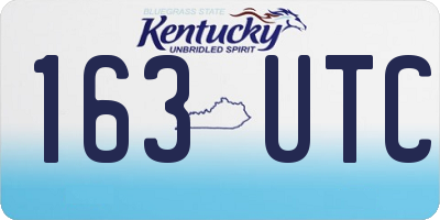 KY license plate 163UTC