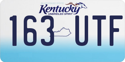KY license plate 163UTF