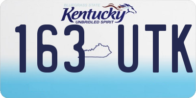 KY license plate 163UTK