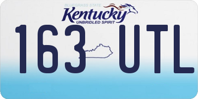 KY license plate 163UTL