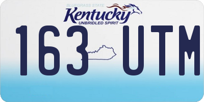 KY license plate 163UTM