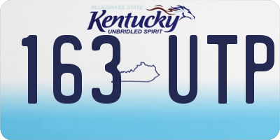 KY license plate 163UTP