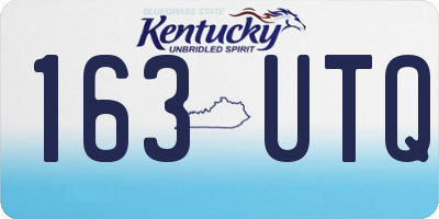 KY license plate 163UTQ