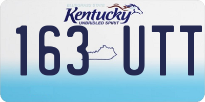 KY license plate 163UTT