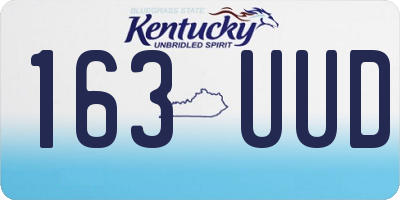 KY license plate 163UUD