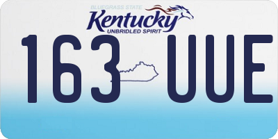 KY license plate 163UUE