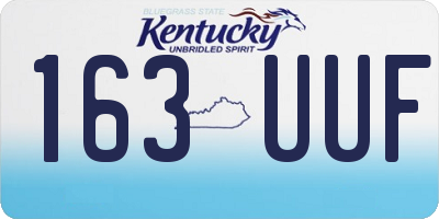 KY license plate 163UUF