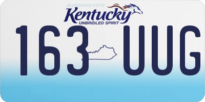 KY license plate 163UUG