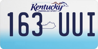 KY license plate 163UUI